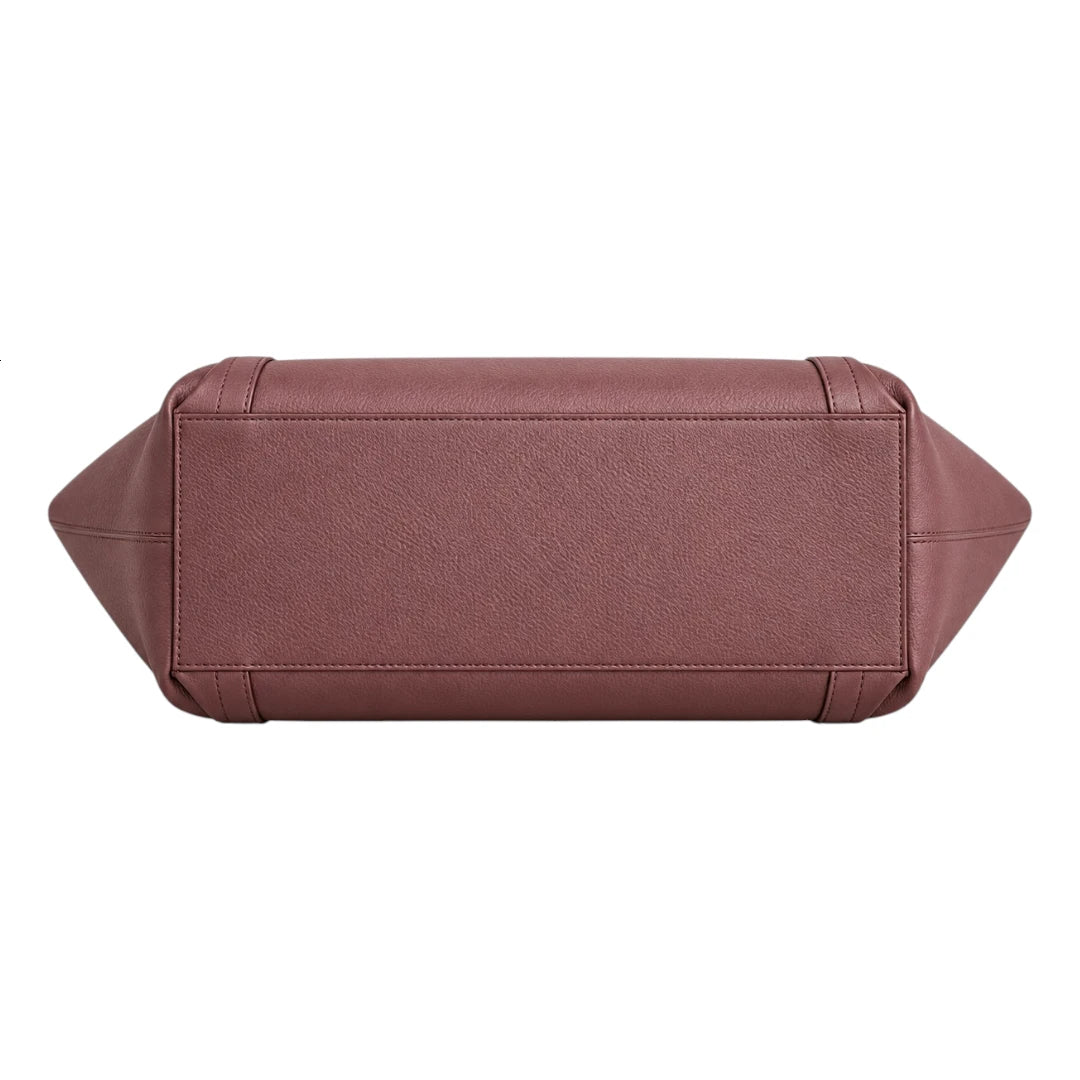 BagGrace Dusty Rose Faux Leather Tote Handbag