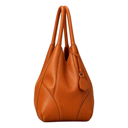 BagGrace Amber Curve Faux Leather Tote Handbag