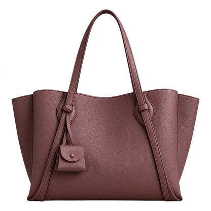 BagGrace Dusty Rose Faux Leather Tote Handbag