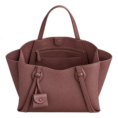 BagGrace Dusty Rose Faux Leather Tote Handbag
