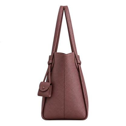 BagGrace Dusty Rose Faux Leather Tote Handbag