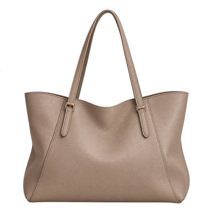 BagGrace Taupe Ease Faux Leather Tote Handbag