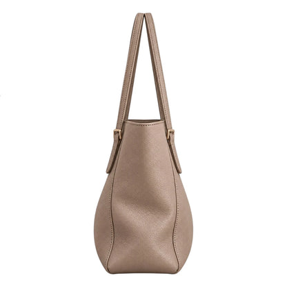 BagGrace Taupe Ease Faux Leather Tote Handbag