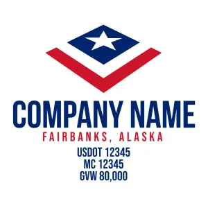 Company Name Truck Door Decal (USDOT), 2 Pack