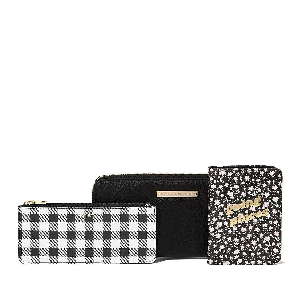 Wanderlust Travel Wallet Black
